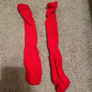 Red soccer/ softball socks
